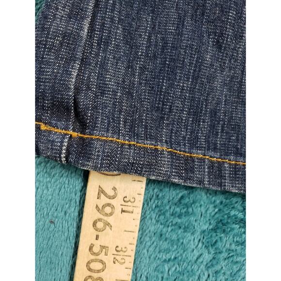 Chicos Jeans 0 US Size 4 Womens Blue Rhinestone Trim Stretch Mid Rise Bootcut - Picture 7 of 11